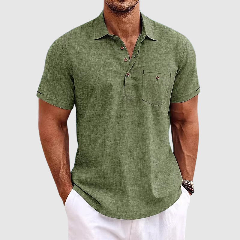 Herren Sommer-Poloshirt leicht atmungsaktiv moderner Schnitt
