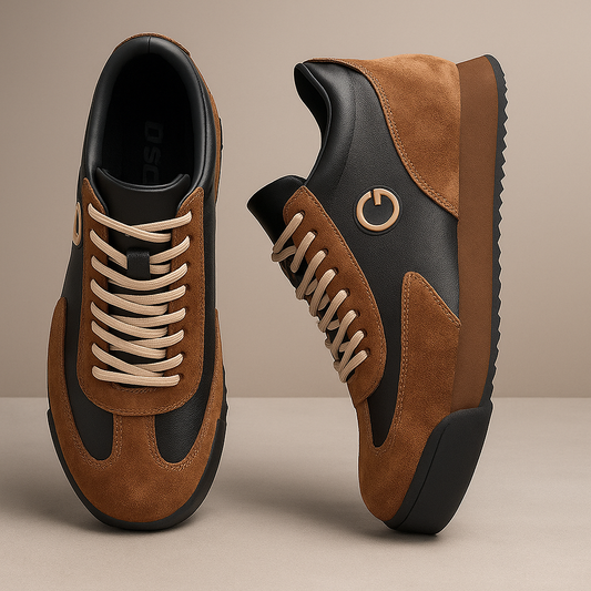 Men's Sneakers with Soft Overlays, Smooth Base, Grippy Outsole