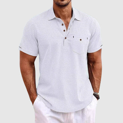 Herren Sommer-Poloshirt leicht atmungsaktiv moderner Schnitt