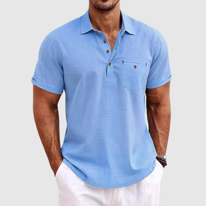 Herren Sommer-Poloshirt leicht atmungsaktiv moderner Schnitt