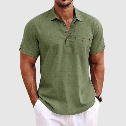 Herren Sommer-Poloshirt leicht atmungsaktiv moderner Schnitt