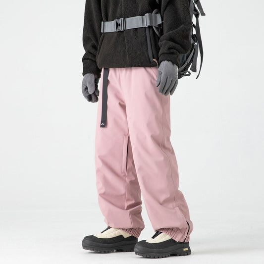 Men's Ski Pants with Fleece Lining and Hardshell Design in Mid Waist